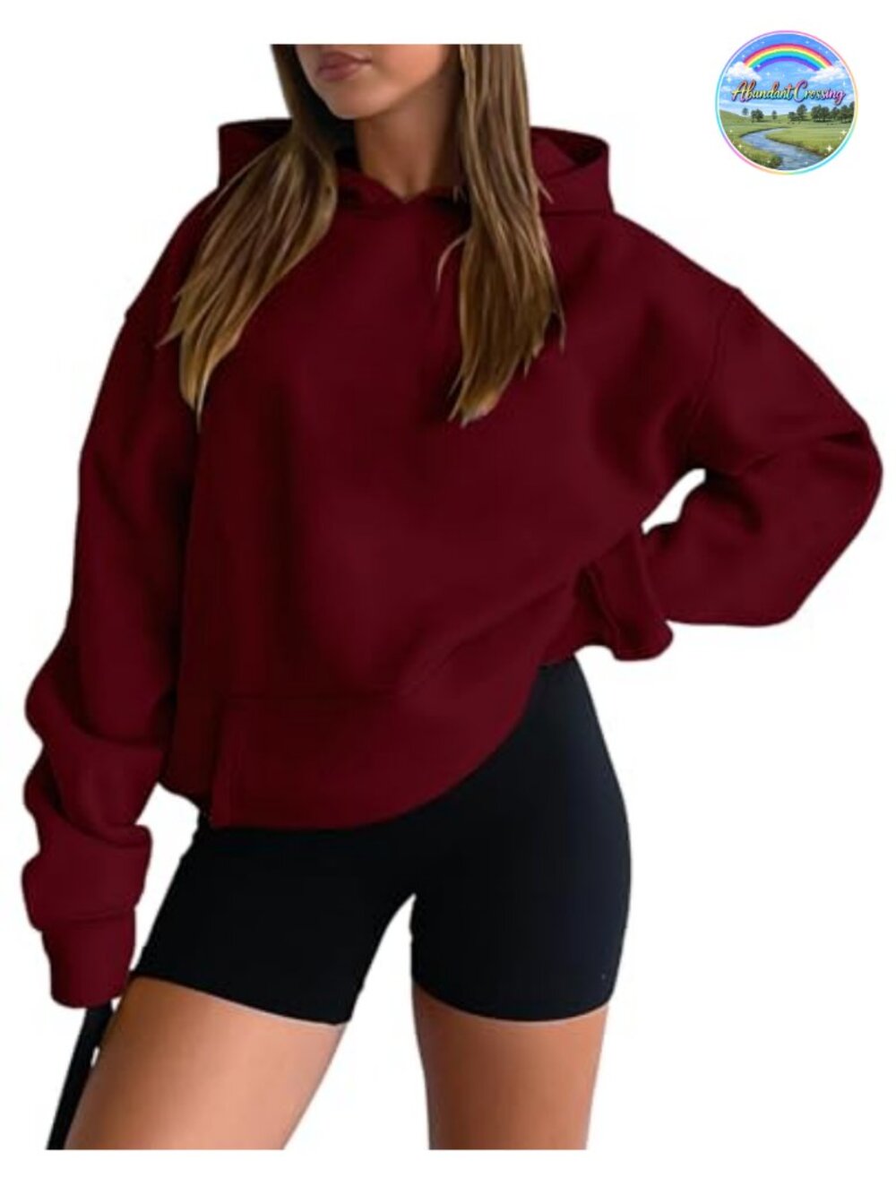 Women's Hoodies Casual Pullover Long Sleeve Sweatshirt Kangaroo Pocket